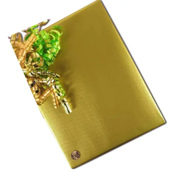 Vintage Gold Embossed Metallic Wrapping Paper 30" x 417" Roll {2}