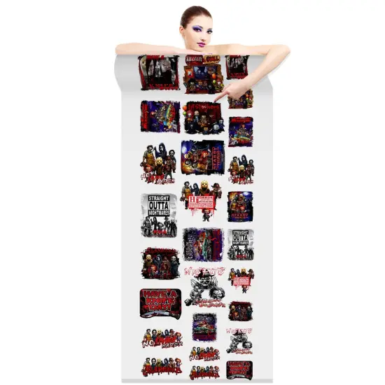 Nightmares with Attitude: Youth Edition DTF Transfers 22x60 Direct-to-Film Gang Sheet Iron On Transfers - 14 Youth Prints And 13 Infant Prints {2}