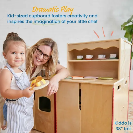 Play Kitchen Cupboard Natural {3}