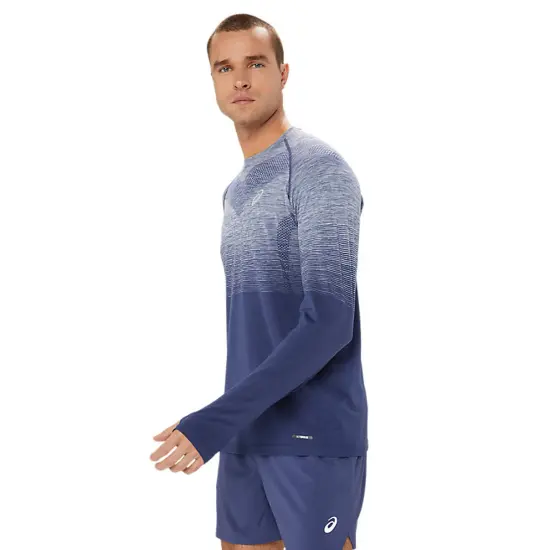 Paragon&reg; Mirage Performance Long Sleeve T Shirt Navy {6}