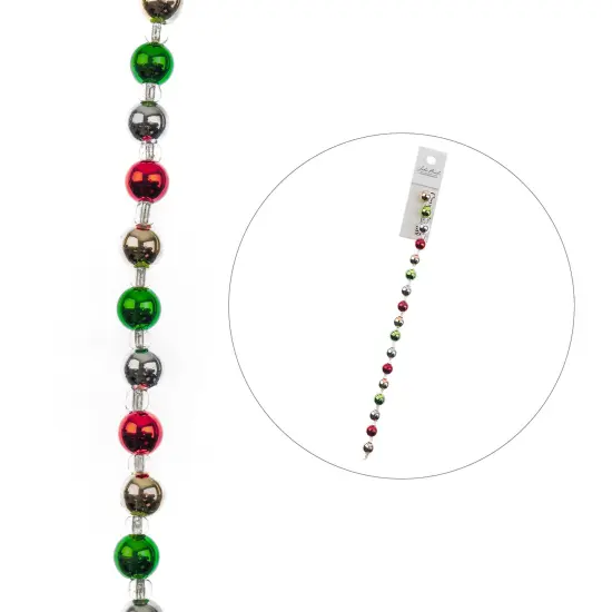 Crystal Lane DIY 7" Designer Holiday Red & Green Glass Bead Mix Strand Acrylic / Red &Green {4}