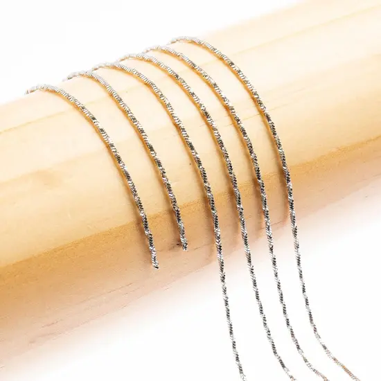 John Bead 1m Stainless Steel Oval Chain with 1mm Links {2}