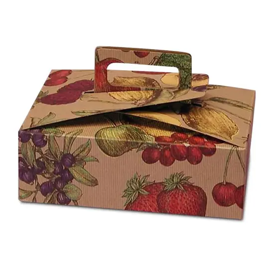 Flat Take Out Food Carrier with Handle 9" x 7" x 3" {2}