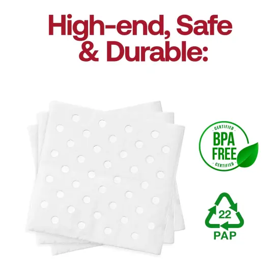 Durable White with Silver Dots Paper Beverage/Cocktail Napkins (600 Napkins) {4}