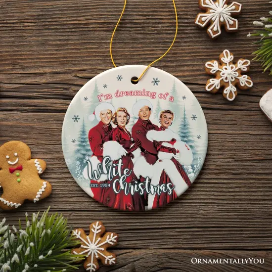 I&rsquo;m Dreaming of a White Christmas Ornament, 1954 Classic Holiday Inn Movie Gift and Tree Decor {5}
