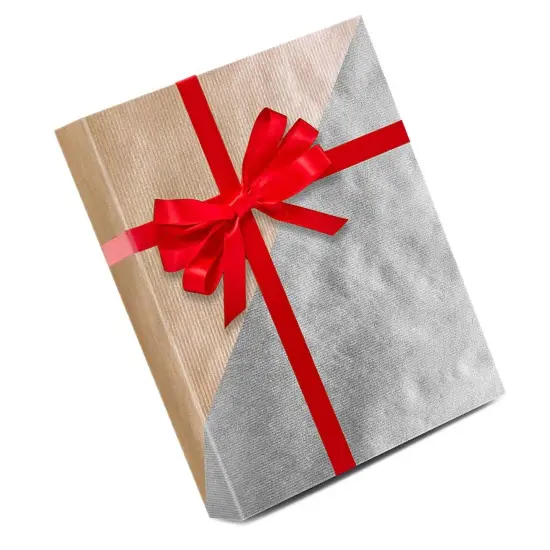 30''x 208' Gold / Silver Kraft Stylish Reversible Wrapping Papers for Christmas {2}