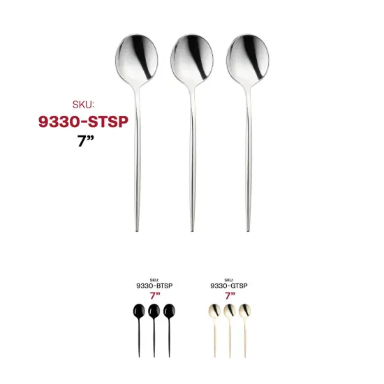Shiny Silver Moderno Disposable Plastic Dessert Spoons (300 Spoons) {6}