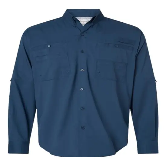 Paragon&reg; Kitty Hawk Performance Long Sleeve Fishing Shirt Navy {1}