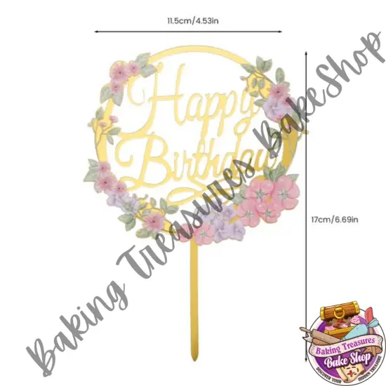Flower Birthday Cake Topper #1 {1}