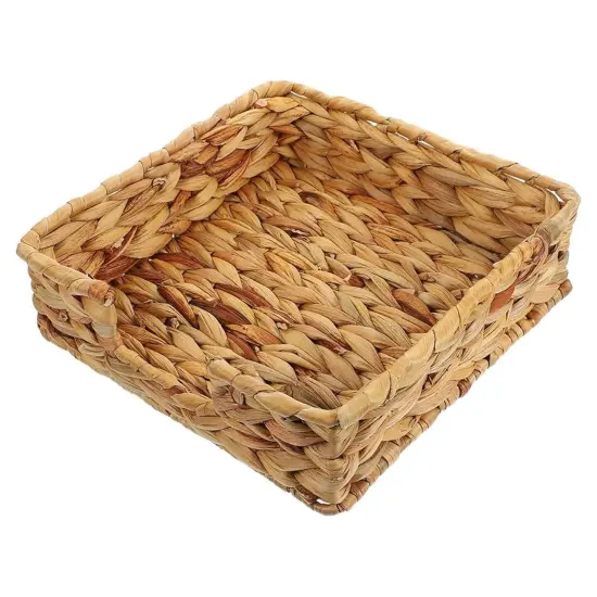 Natural Rush Rectangular Basket Trays 9 '' x 6 3/8 '' {3}