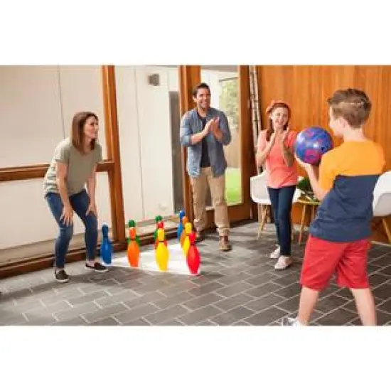 Multicolor Bowling Pin Set, 10 Pins {1}