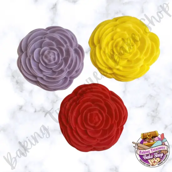 Large Size Rose Silicone Mold {1}