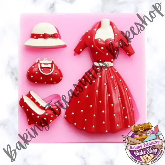 Pin-up Dress Silicone mold {1}