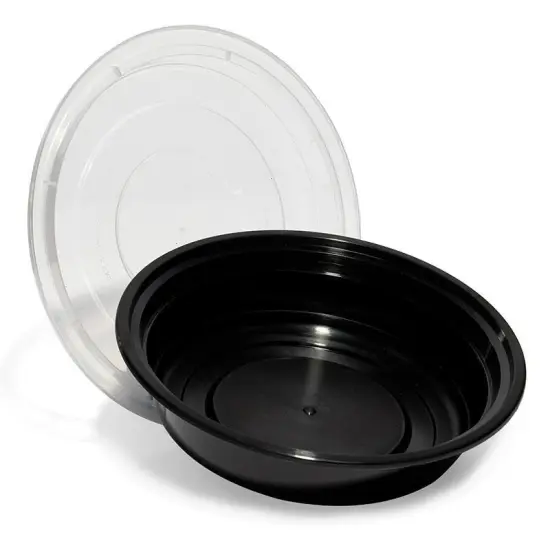 Round PET Microwavable Container 32 oz x 7 1/4" x 2" {4}