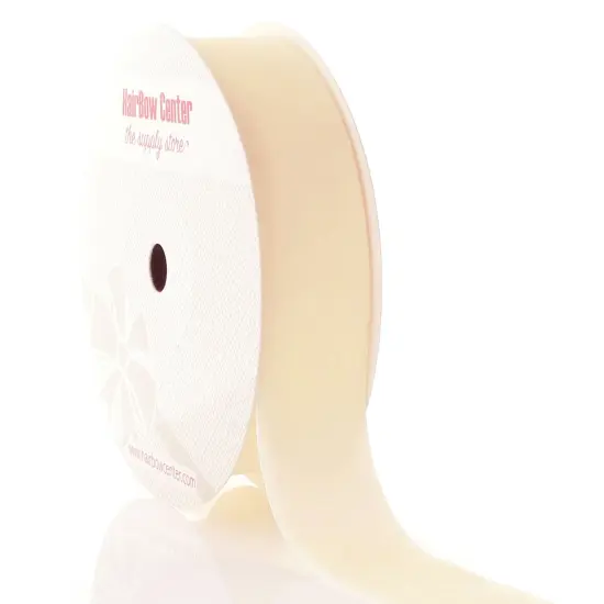 1" Velvet Ribbon (5yd & 25yd Spool Lengths) 815 Cream {1}