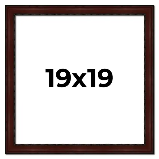 Square Distressed Brown Picture Frame - UV Acrylic, Foam Board Backing, Hanging Hardware {1}