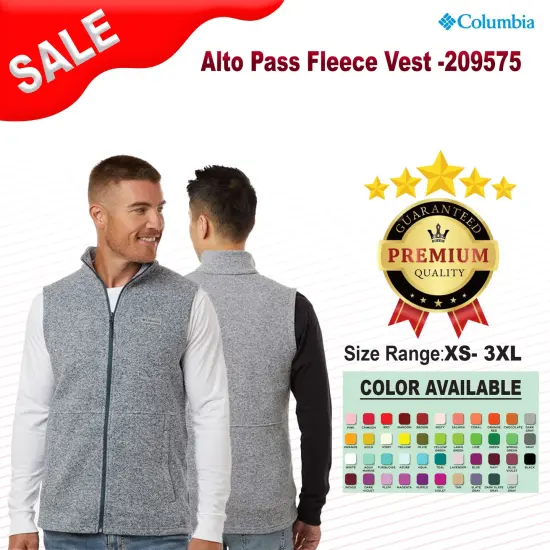 Columbia&reg; Alto Pass Fleece Vest Dark Mount Htr {2}