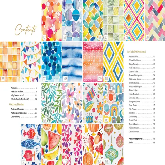 Modern Watercolor Workshop: Learn to Paint Geometric Shapes, Floral Designs & Other Repeat Patterns - A Calm & Creative Approach {2}