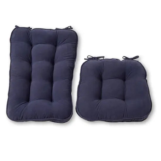 Hyatt Microfiber Jumbo Rocker Cushion Set Denim {2}