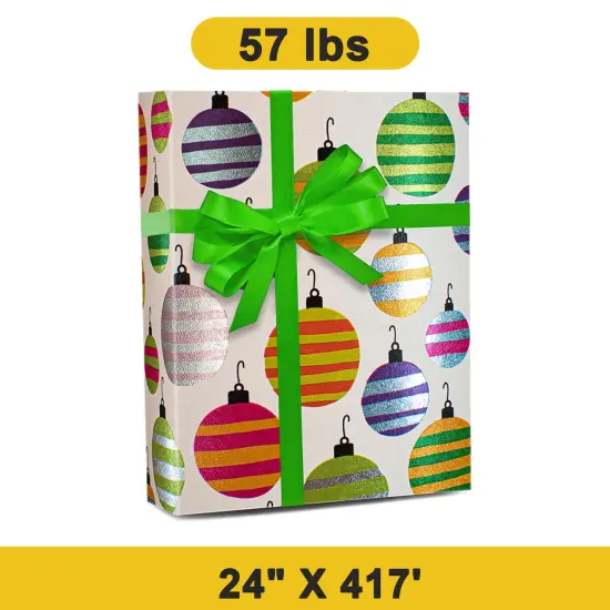Cheery Ornament Gift Wrap Roll 24" x 417' 1 Roll {1}