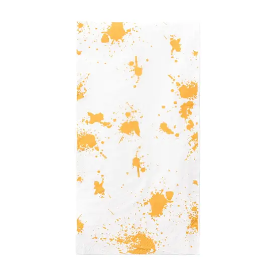 Durable White with Gold Paint Splatter Paper Dinner Napkins (600 Napkins) {1}
