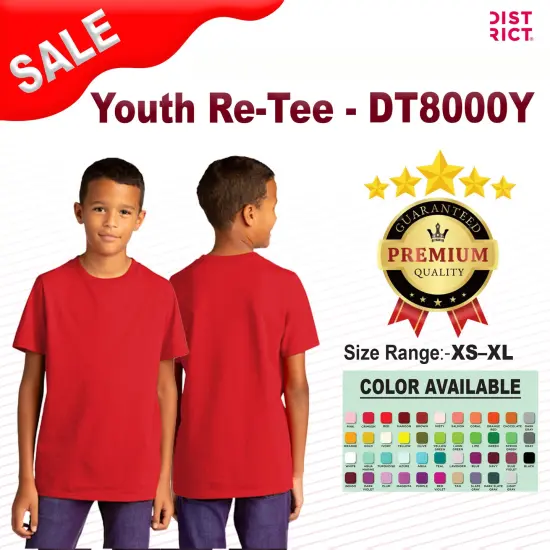 District &reg; Youth Re-Tee Blue Heather {2}