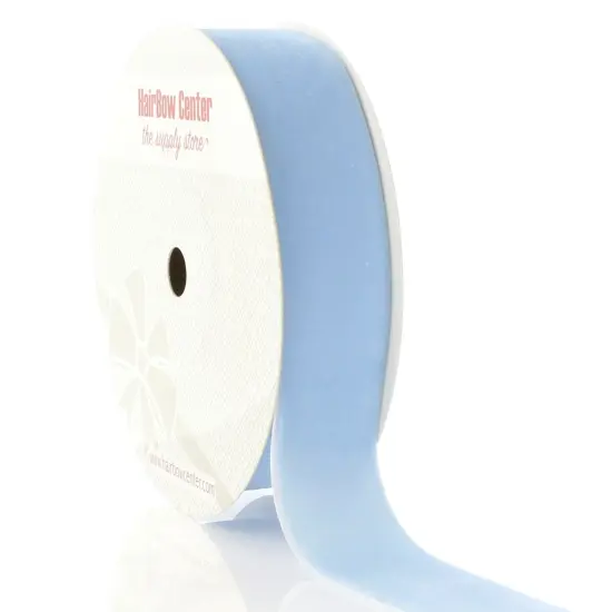 1" Velvet Ribbon (5yd & 25yd Spool Lengths) 308 Frosty Blue {1}