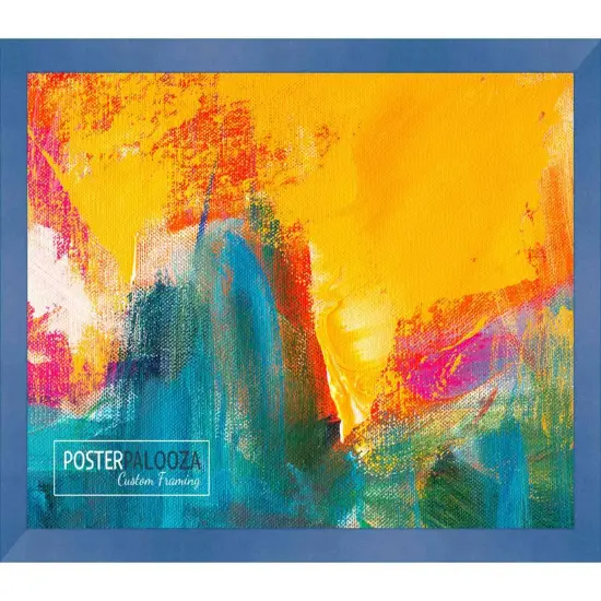 Classic Modern Blue Picture Frame - UV Acrylic, Backing Board, Hanging Hardware Included {3}