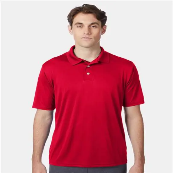 Hanes&reg; Cool DRI Polo Deep Red {3}