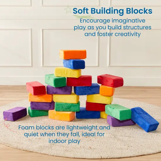 Stack-A-Brick, Foam Blocks, 24-Piece Assorted {3}