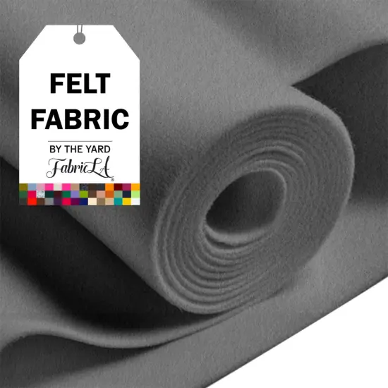 FabricLA Craft Felt Fabric - 36" X 36" Inch Wide & 1.6mm Thick 1 Square Yard Felt Fabric - Platinum Grey {1}