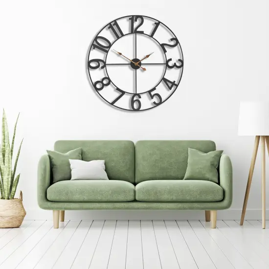Sorbus Large Wall Clock - 32 inch (81 CM) Battery Operated Analog Wall Clock Decorative for Living Room and Kitchen Black {5}