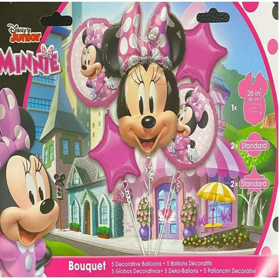 Minnie Mouse Forever Balloon Bouquet with 26" Minnie Mouse Balloon {2}