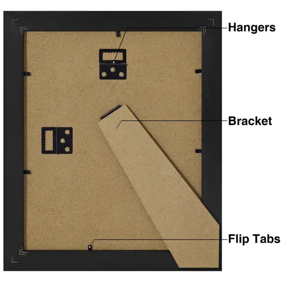 8x10 Picture Frames Set of 2, Ornate Vintage Photo Frame for Wall or Tabletop, Display 5x7 Pictures with Mat or 8x10 without Mat, Vintage Black {3}
