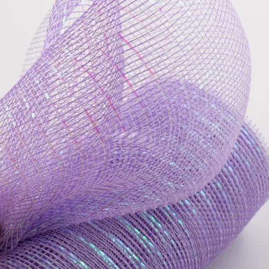 10.5" Poly Mesh Roll Ribbon: Iridescent Lavender {2}