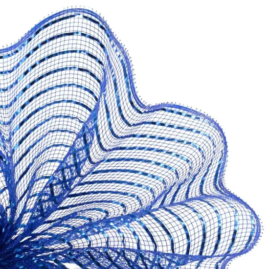 10" Matte Wide Foil Mesh Ribbon: Royal Blue {2}