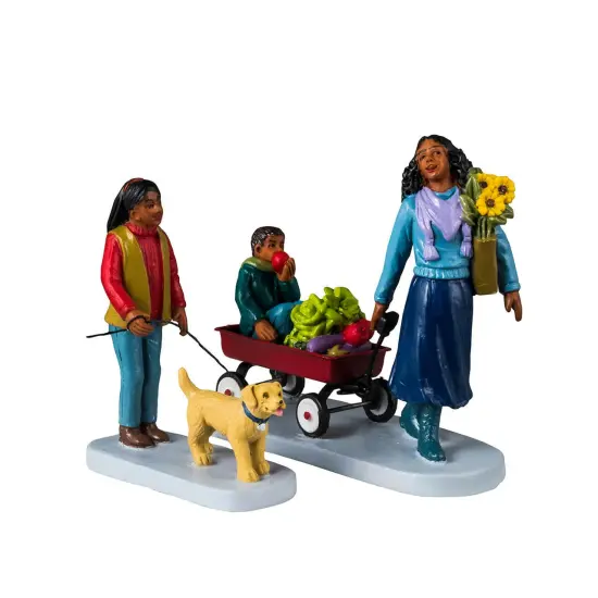 Lemax Farmer's Market Saturday - 2 Piece Set {1}