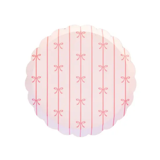PETAL PINK SIGNATURE BOW SMALL PLATES {1}