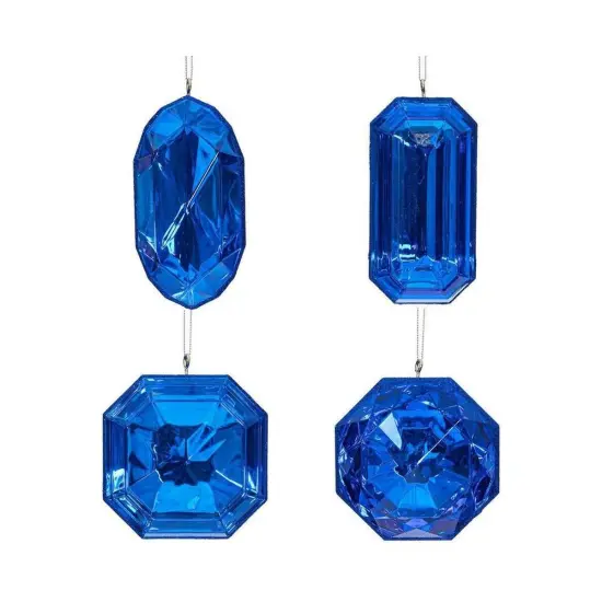 4-5" Acrylic Jewel Assortment Ornament: Blue (Set 4) {1}