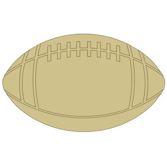 11" Unpainted MDF Football Cutout {1}