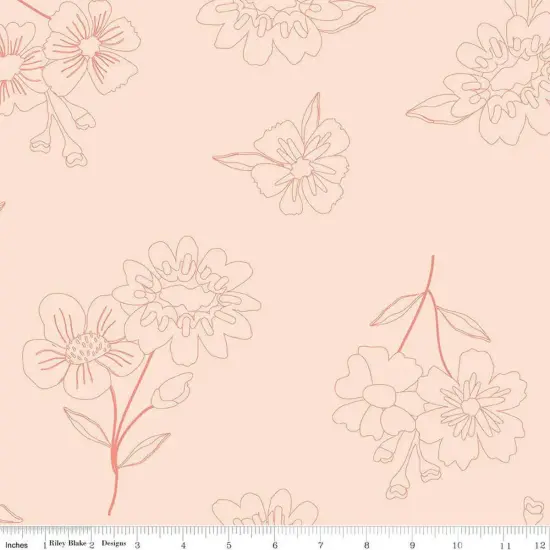 Pink Blush Springs in Town Wideback Fabric Per Yard {1}