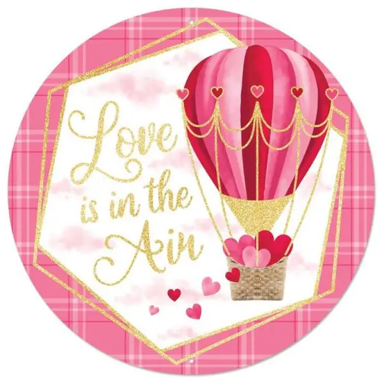 12" Metal Sign: Love Is In The Air {1}