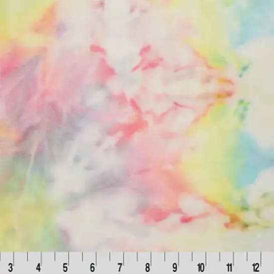Multi Tie Dye Cuddle Pastel Fabric per yard {1}