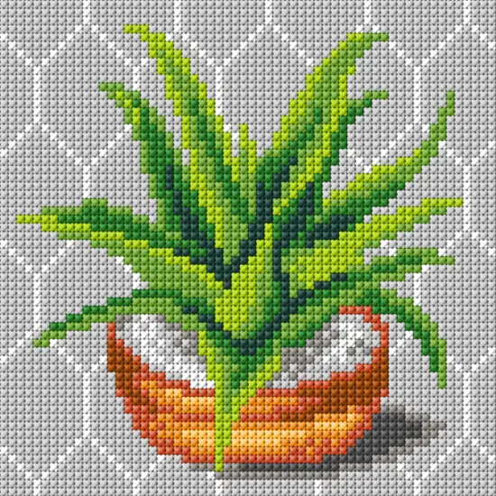 Needlepoint canvas for halfstitch without yarn Cacti 3403D {1}