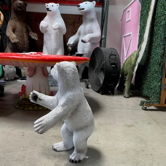 Baby Polar Bear Statue {6}