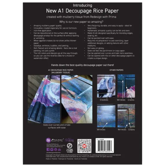 Redesign A1 Decoupage Rice Paper (Mulberry Tissue Paper) &ndash; Hilltop Castle - 23.4&Prime;X33.1&Prime; {3}