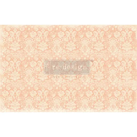 Redesign Decoupage Décor Tissue Paper - Peach Damask - 1 sheet (19" x 30") {1}
