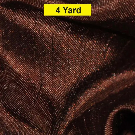 Shantung Satin Fabric Satin Dupioni Silk for Apparel and Garments 60" wide Brown {1}