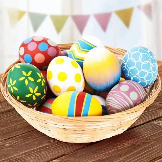 Wooden Fake Eggs,9 Pieces White Wooden Easter Egg Wood Eggs for Crafts Home Decorv {5}