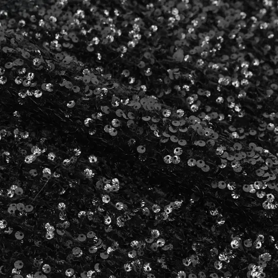 Sanibel Seashell Stretch Velvet Sequin Fabric Blue/Irid {3}